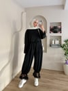 Sasha Dantel Paça Şalvarlı Takım
