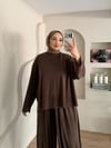 Sasha Dantel Paça Şalvarlı Takım