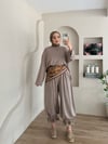 Sasha Dantel Paça Şalvarlı Takım