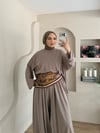 Sasha Dantel Paça Şalvarlı Takım