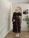 Sia Puantiyeli Kat Detaylı Elbise