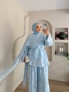 Sura Çiçek Desenli Şal Yaka Takım