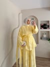 Sura Çiçek Desenli Şal Yaka Takım