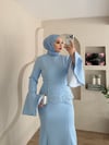 Trezia Taş İşlemeli Volan Kol Abiye Takım