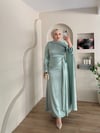 Veronica Broşlu Saten Abiye