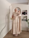 Veronica Broşlu Saten Abiye