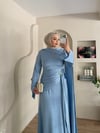 Veronica Broşlu Saten Abiye