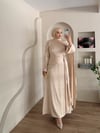 Veronica Broşlu Saten Abiye