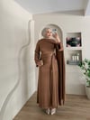 Veronica Broşlu Saten Abiye