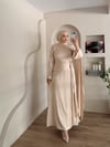 Veronica Broşlu Saten Abiye