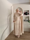 Veronica Broşlu Saten Abiye