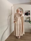 Veronica Broşlu Saten Abiye