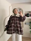 Yakası Taşlı Oversize Ceket