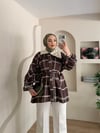 Yakası Taşlı Oversize Ceket