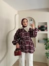 Yakası Taşlı Oversize Ceket