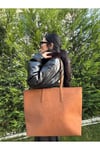 Kadın Bahar Model Fermuarlı Çift Saplı Shopper Omuz Çantası