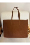Kadın Bahar Model Fermuarlı Çift Saplı Shopper Omuz Çantası