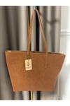 Kadın Bahar Model Fermuarlı Çift Saplı Shopper Omuz Çantası