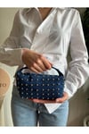 Kadın Elya Model Zımbalı Zincir Askılı Mini El Ve Omuz Çantası