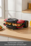 CRİSPO TOST MAKİNESİ 6 DİLİM KIRMIZI