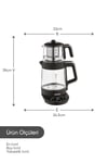 CRYSTAL PRO 4 in 1 DİJİTAL ÇAY MAKİNESİ SİYAH KROM
