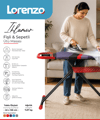 LORENZO - IHLAMUR ÜTÜ MASASI FİŞLİ&SEPETLİ 45*126