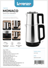 LORENZO - MONACO 304 ÇELİK ÇAY MAKİNESİ 1700 W INOX