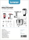 LORENZO - MULTICHEF 3 in 1 HAMUR YOĞURMA BLENDER ET KIYMA MAKİNESİ MATTE WHİTE