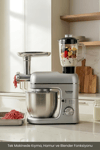 MULTICHEF 3 in 1 HAMUR YOĞURMA BLENDER ET KIYMA MAKİNESİ SİLVER