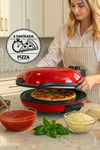 PİETRA 12 in 1 ÇOK AMAÇLI PİZZA MAKİNESİ İMPERİAL RED