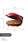 PİETRA 12 in 1 ÇOK AMAÇLI PİZZA MAKİNESİ İMPERİAL RED