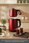TEAZEN ÇELİK ÇAY MAKİNESİ KIRMIZI