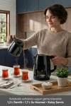 TEAZEN ÇELİK ÇAY MAKİNESİ SİYAH