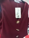 BORDO GOLD DETAYLI CROP