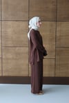Mirella Pantolonlu Takım - Kahverengi 