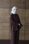 Mirella Pantolonlu Takım - Kahverengi 