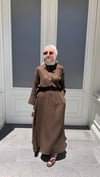 Müslin Etekli Takım' Kahverengi