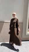 Müslin Etekli Takım' Kahverengi