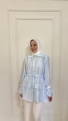 Tencel Ceket - Mavi 