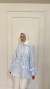 Tencel Ceket - Mavi 