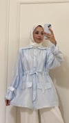 Tencel Ceket - Mavi 