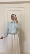 Tencel Pamuklu Gömlek - Mavi 