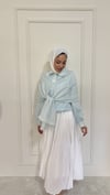 Tencel Pamuklu Gömlek - Mavi 