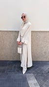 Üçlü Abaya Takım - Bej 