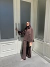 Üçlü Abaya Takım - Kahverengi 