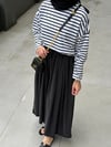 Basic Çizgili Yırtmaçlı Sweat