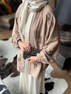 Boncuk İşlemeli Kimono Kahverengi