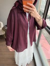 Keten Gömlek Bordo