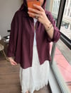 Keten Gömlek Bordo