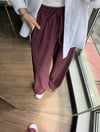 Tek Biyeli Modal Pantolon Bordo